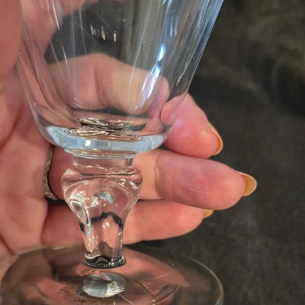 Libbey Simplicity Etched Crystal Water Goblets - Set of 2
